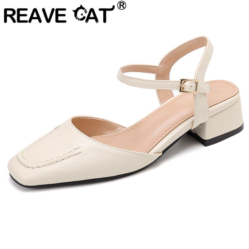 Vintage Fashion In 2025 - REAVE CAT 2025 Damskie Sandały Kwadratowy