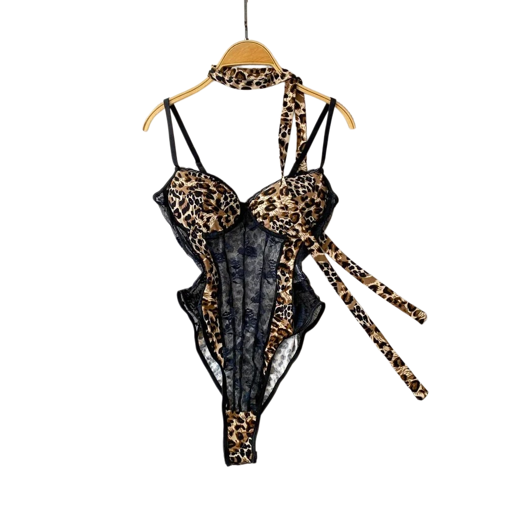 Vintage Fashion Aesthetic - Damskie seksowne body z dekoltem w