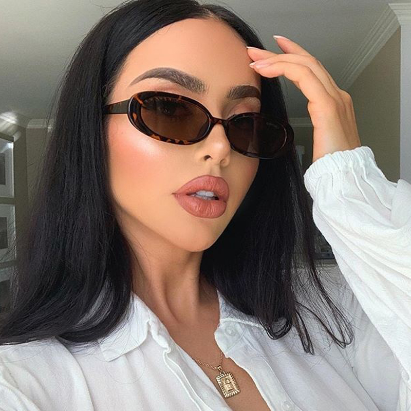 Vintage Fashion Images - Nowe owalne okulary przeciwsłoneczne w stylu