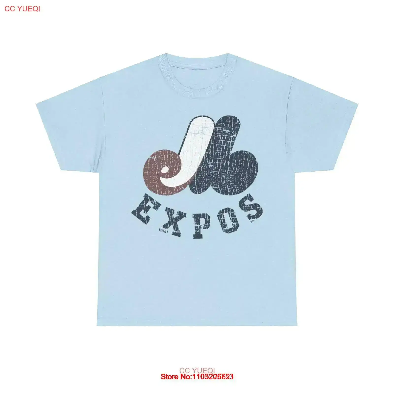 Vintage Fashion Logo - Koszulka baseballowa Montreal Expos z postarzanym