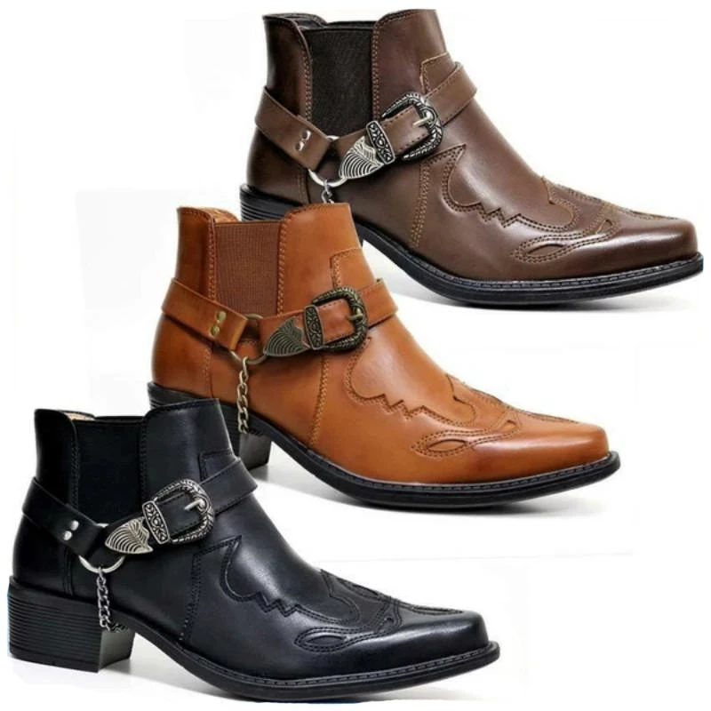 Vintage Fashion For Mens - Moda 2026 Męskie buty kowbojskie w