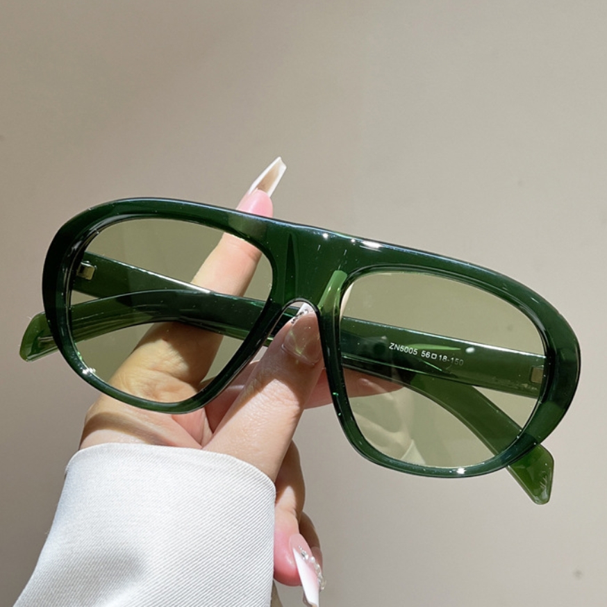Vintage Fashion Images - Nowe Duże Okulary Przeciwsłoneczne Pilotki Damskie