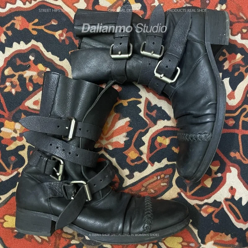 Męskie buty motocyklowe ze skó – Vintage Fashion For Mens recenzja i cena