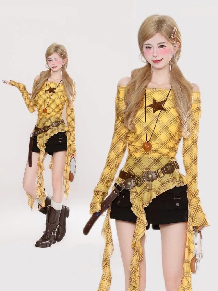 Koszulka damska w kratę w styl – Vintage Fashion Aesthetic recenzja i cena