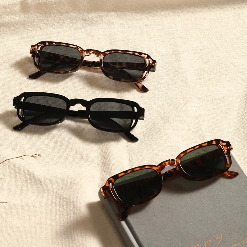 Luksusowe prostokątne okulary  – Vintage Fashion Images recenzja i cena