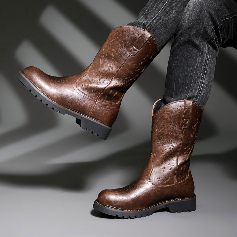 Męskie buty kowbojskie Nowe ha – Vintage Fashion For Mens recenzja i cena