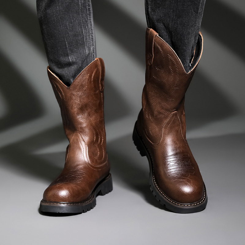 Męskie buty kowbojskie Nowe ha – Vintage Fashion For Mens recenzja i cena