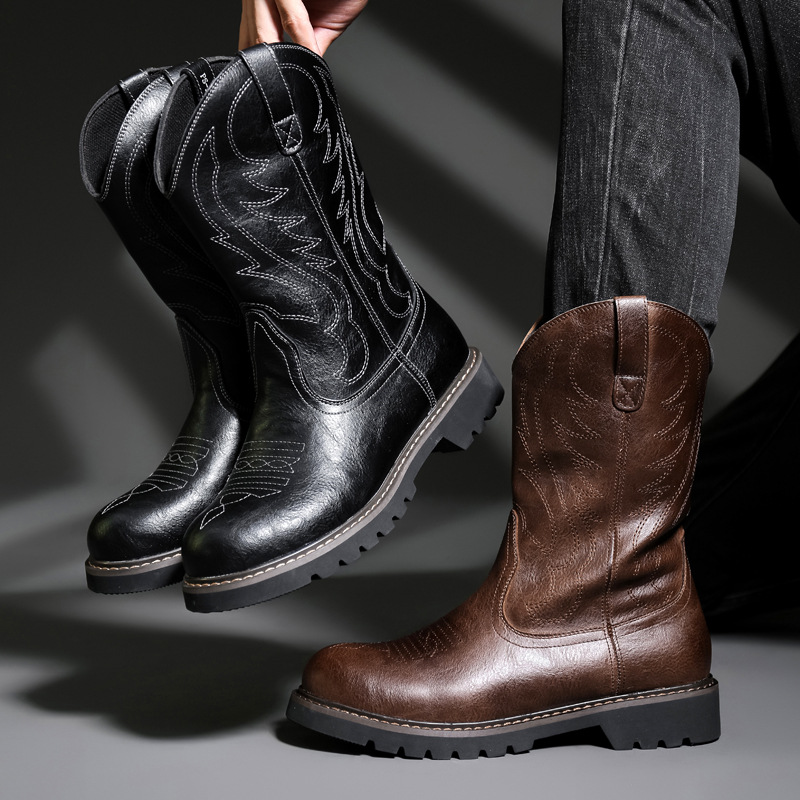 Męskie buty kowbojskie Nowe ha – Vintage Fashion For Mens recenzja i cena