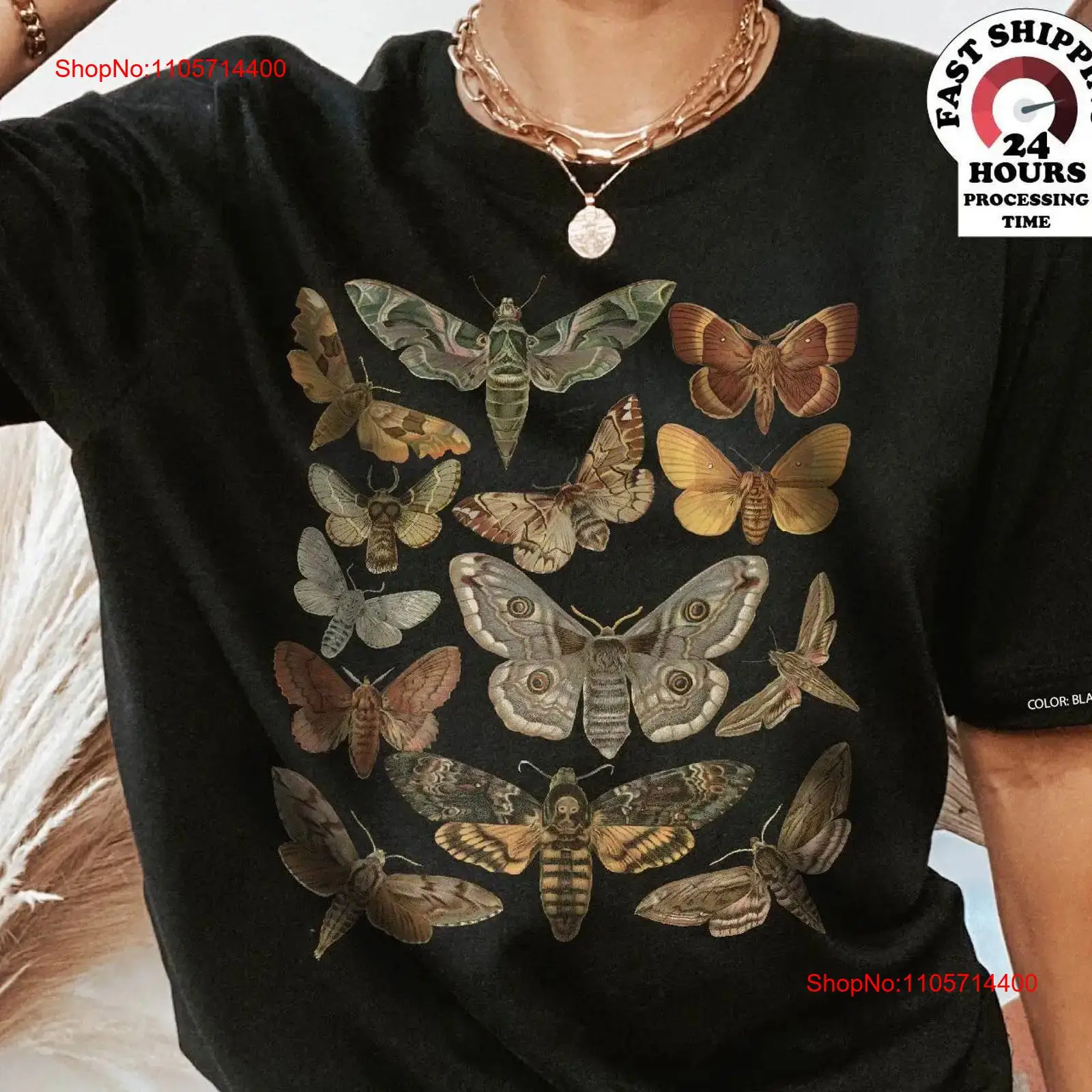 Koszulka z motywem ćmy Cottage – Vintage Fashion Bug recenzja i cena