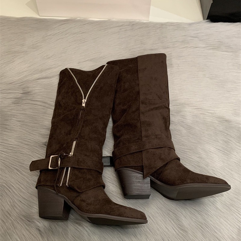 Damskie kozaki vintage ze skór – Vintage Fashion Aesthetic recenzja i cena