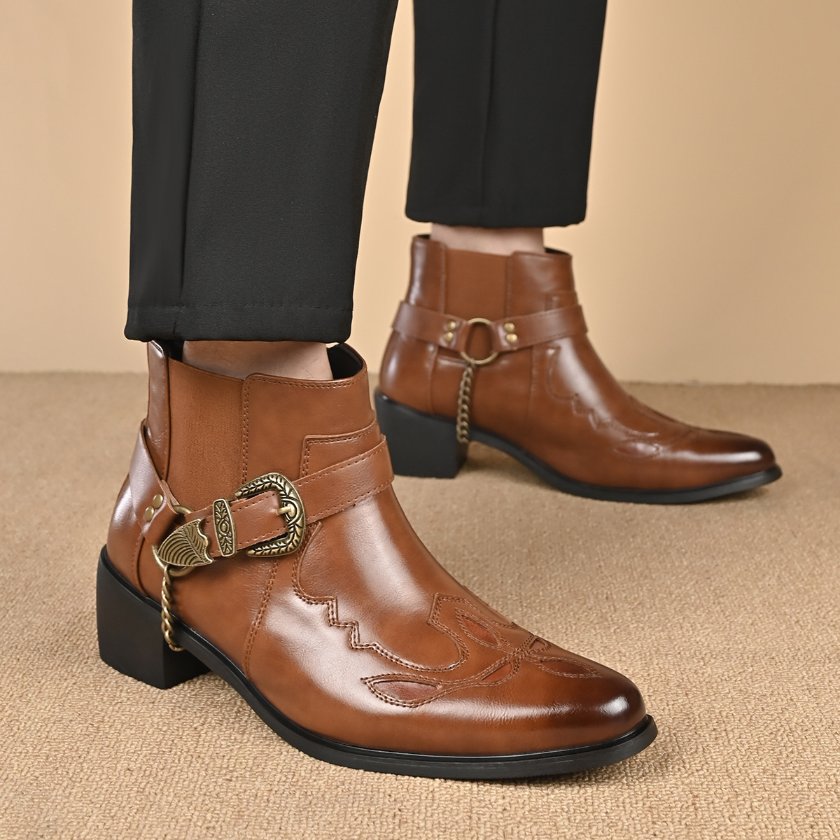 Moda 2026 Męskie buty kowbojsk – Vintage Fashion For Mens recenzja i cena